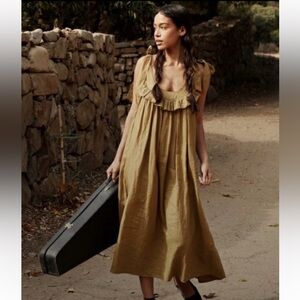 Rare DOEN  Penelope Dress - Olive Green XS